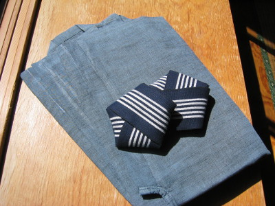 糸から染めた浴衣